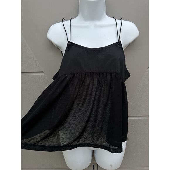 Free People Movement Black Catch Me Drift Tank Top XS Small Semi Sheer OB126447 - Picture 7 of 16